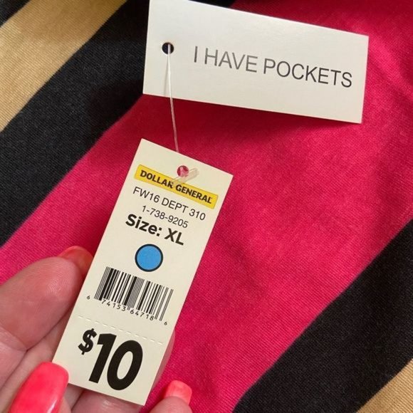 NWT Demanding PinkΒ & Black Dress W/ Pockets XL - Picture 6 of 8